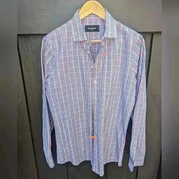 Men's DSquared2 dress shirt like new- size Large + travel cologne - Picture 11 of 13